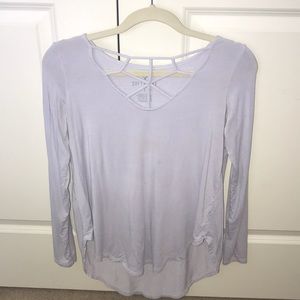 Soft & sexy, light blue/purple, long sleeve shirt